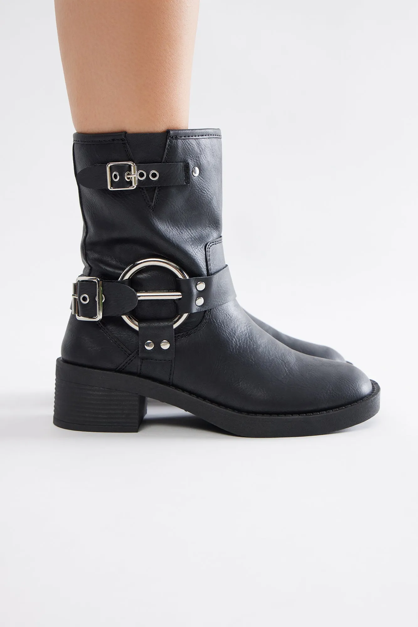 Laine Buckle Booties - Black sold by Fashion Nova product image thumbnail 5