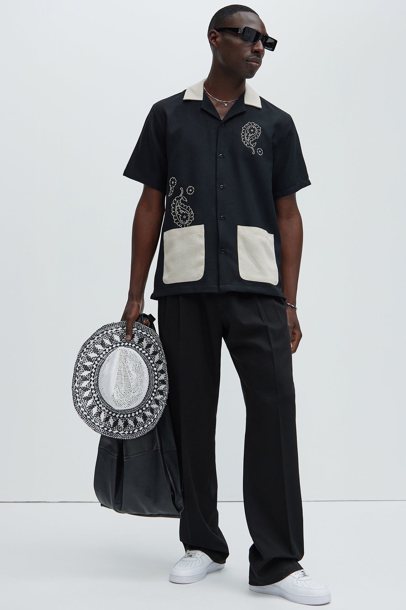 Paisley Embroidered Shirt - Black/combo sold by Fashion Nova product image thumbnail 2