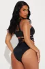 Sipping On Coconuts Strappy Cutout 2 Piece Bikini - Black sold by Fashion Nova