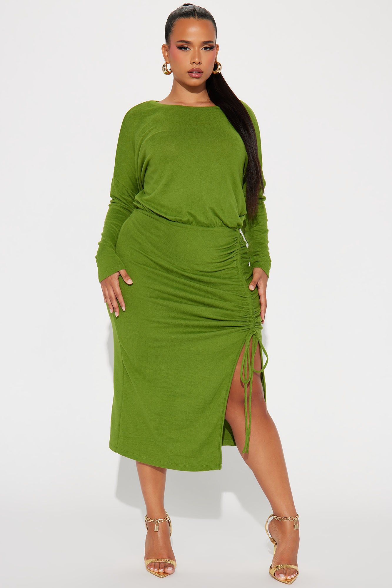 Angela Sweater Midi Dress - Green sold by Fashion Nova product image thumbnail 4