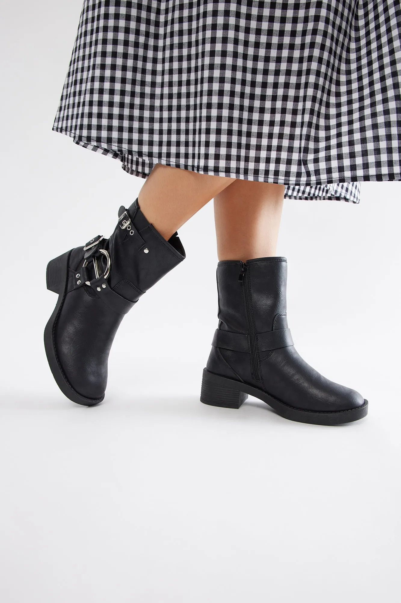 Laine Buckle Booties - Black sold by Fashion Nova product image thumbnail 2