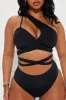 Sipping On Coconuts Strappy Cutout 2 Piece Bikini - Black sold by Fashion Nova