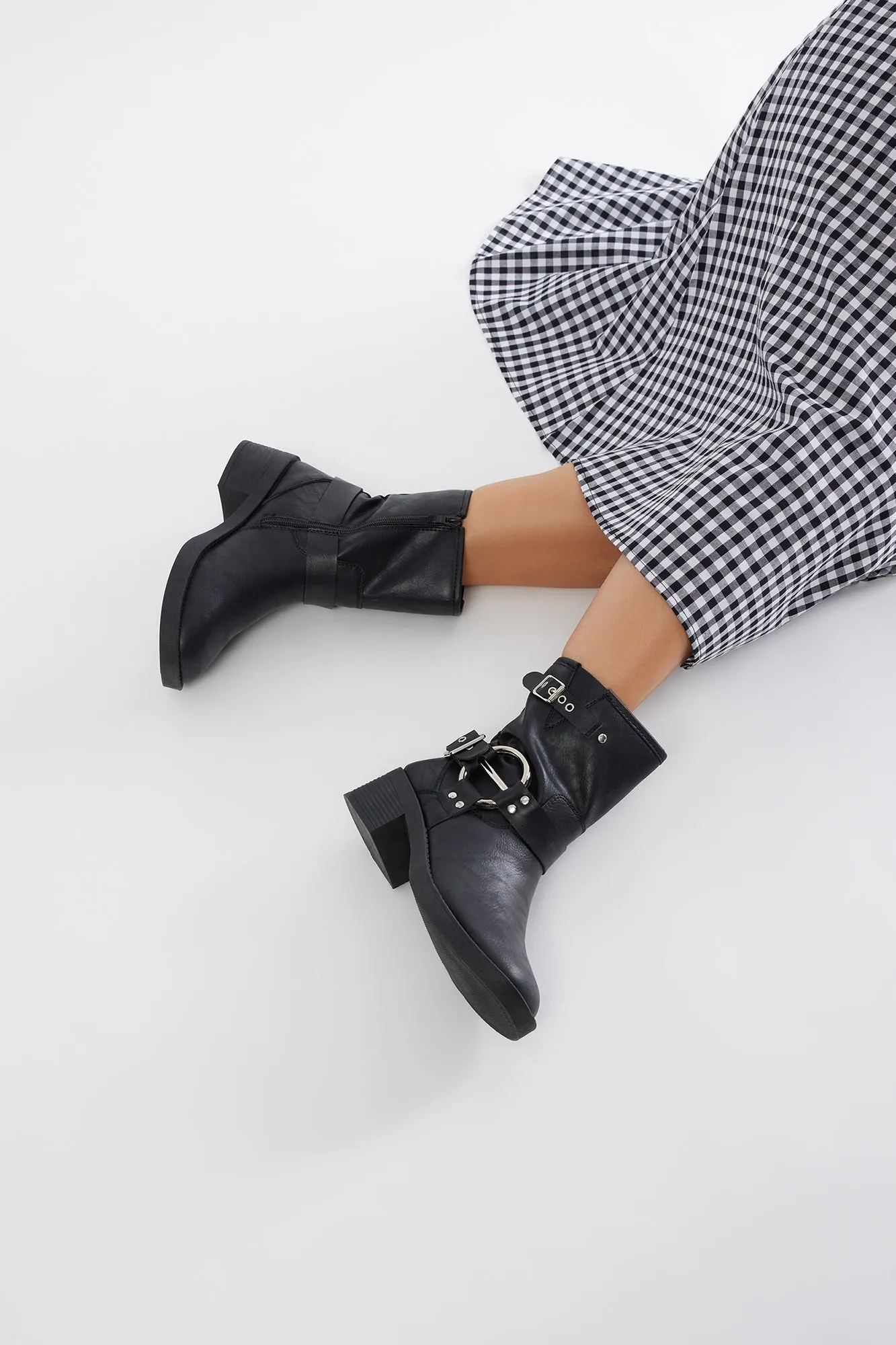 Laine Buckle Booties - Black sold by Fashion Nova product image thumbnail 4