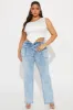 Love You Differently Stretch Straight Leg Jeans - Light Wash sold by Fashion Nova