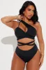 Sipping On Coconuts Strappy Cutout 2 Piece Bikini - Black sold by Fashion Nova