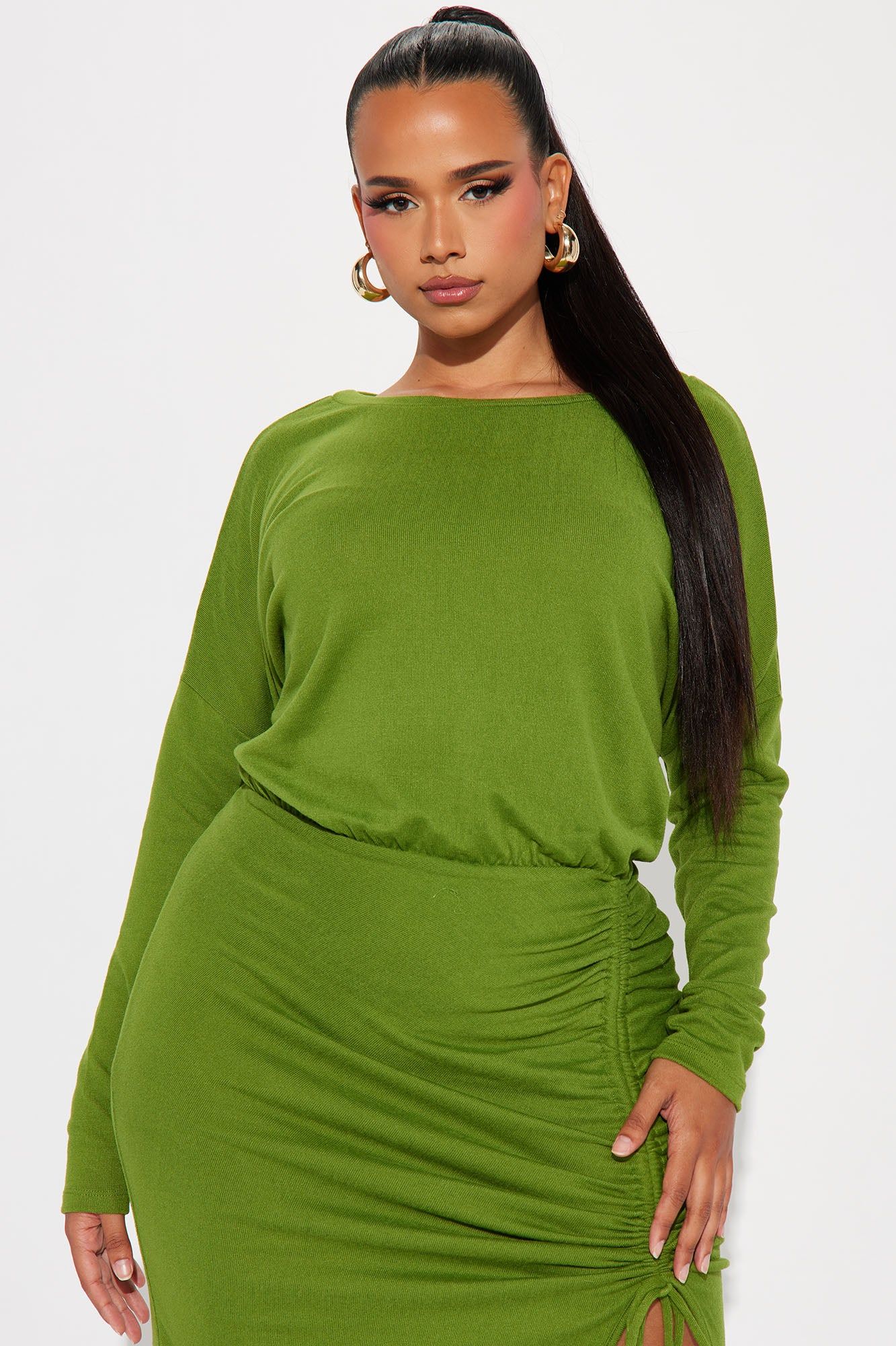 Angela Sweater Midi Dress - Green sold by Fashion Nova product image thumbnail 5