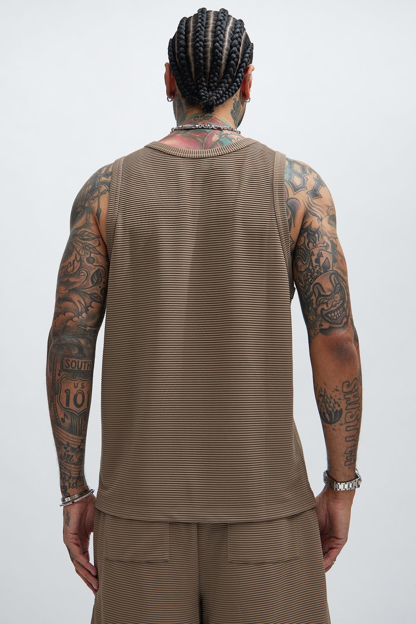 Zyler Textured Tank Top - Taupe sold by Fashion Nova product image thumbnail 3