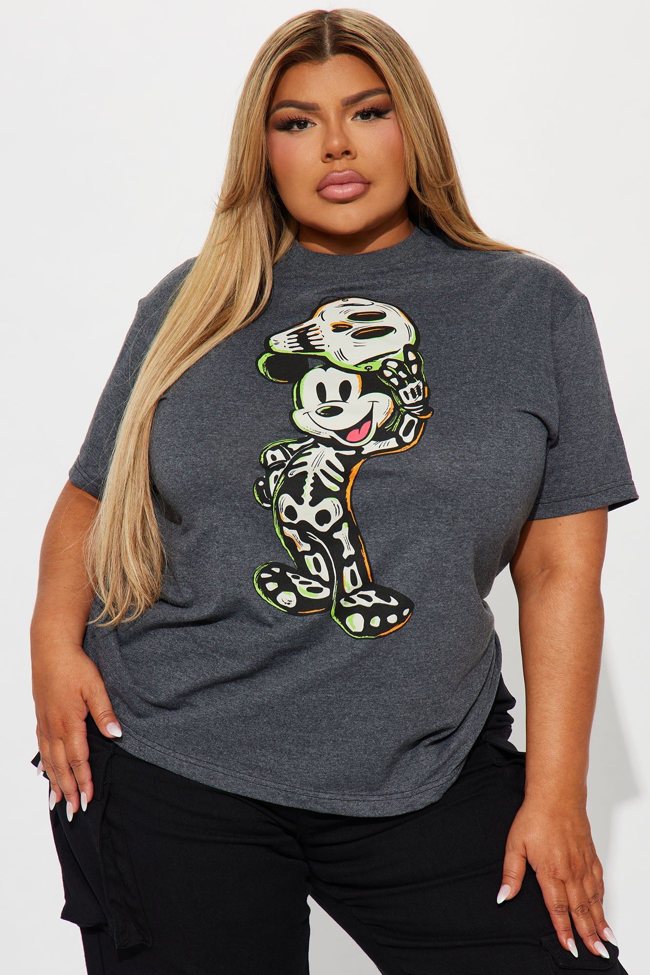 Spooky Mickey Graphic Tshirt - Charcoal sold by Fashion Nova product image thumbnail 4