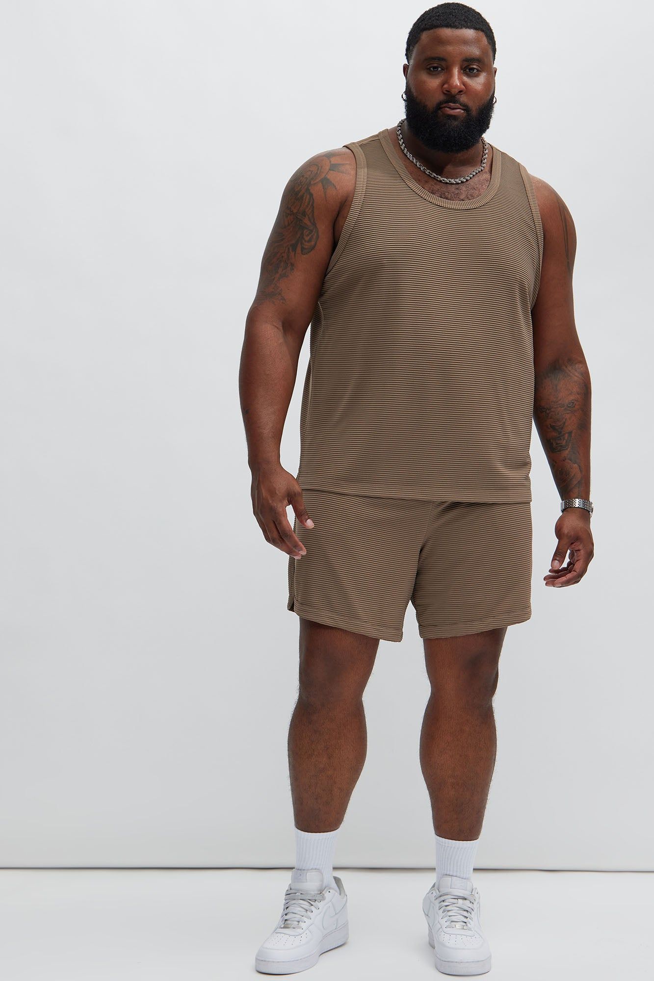 Zyler Textured Tank Top - Taupe sold by Fashion Nova product image thumbnail 5