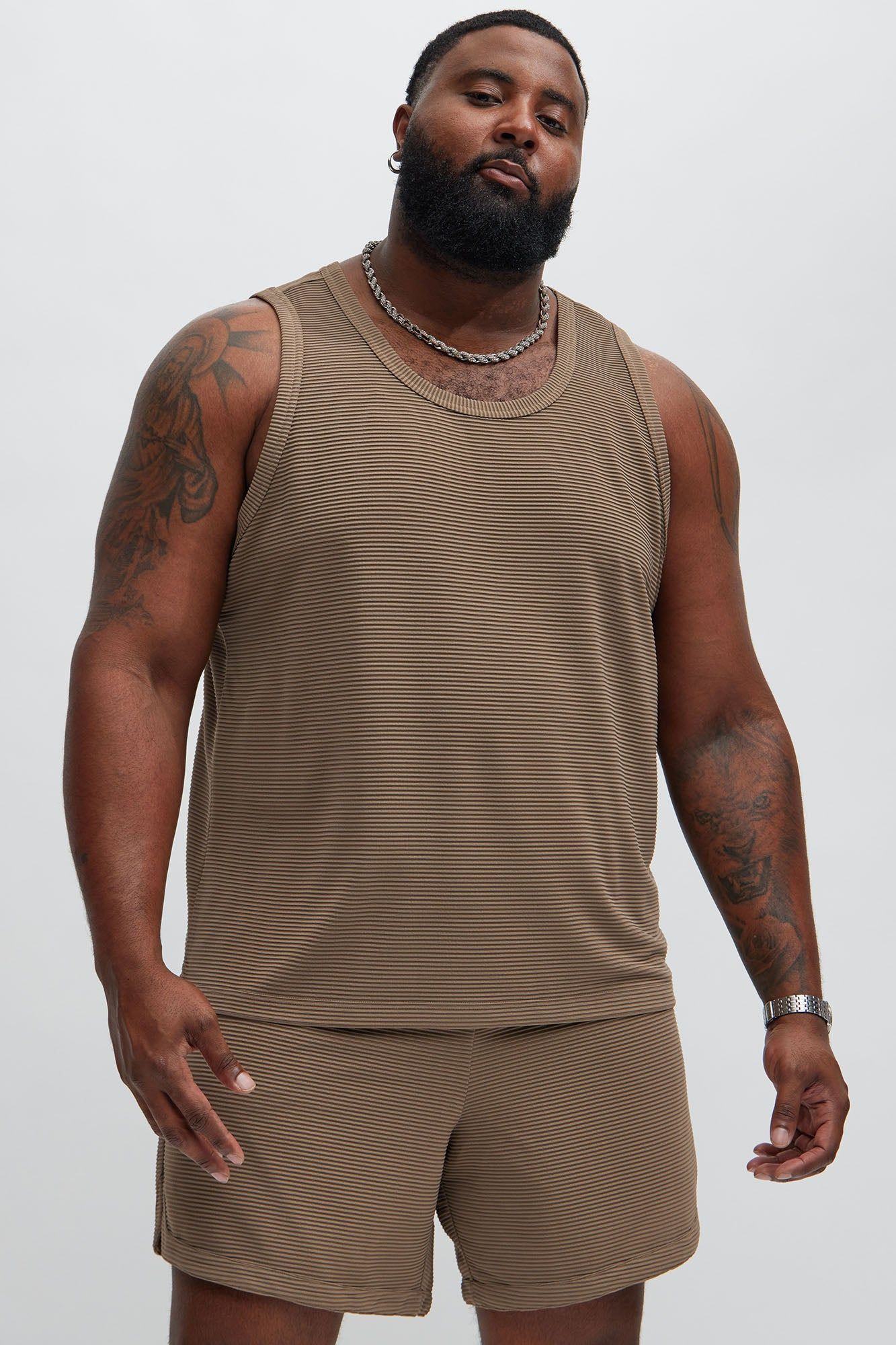 Zyler Textured Tank Top - Taupe sold by Fashion Nova product image thumbnail 4