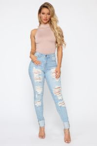 Prime Time Jeans - Light Blue sold by Fashion Nova