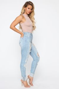 Prime Time Jeans - Light Blue sold by Fashion Nova