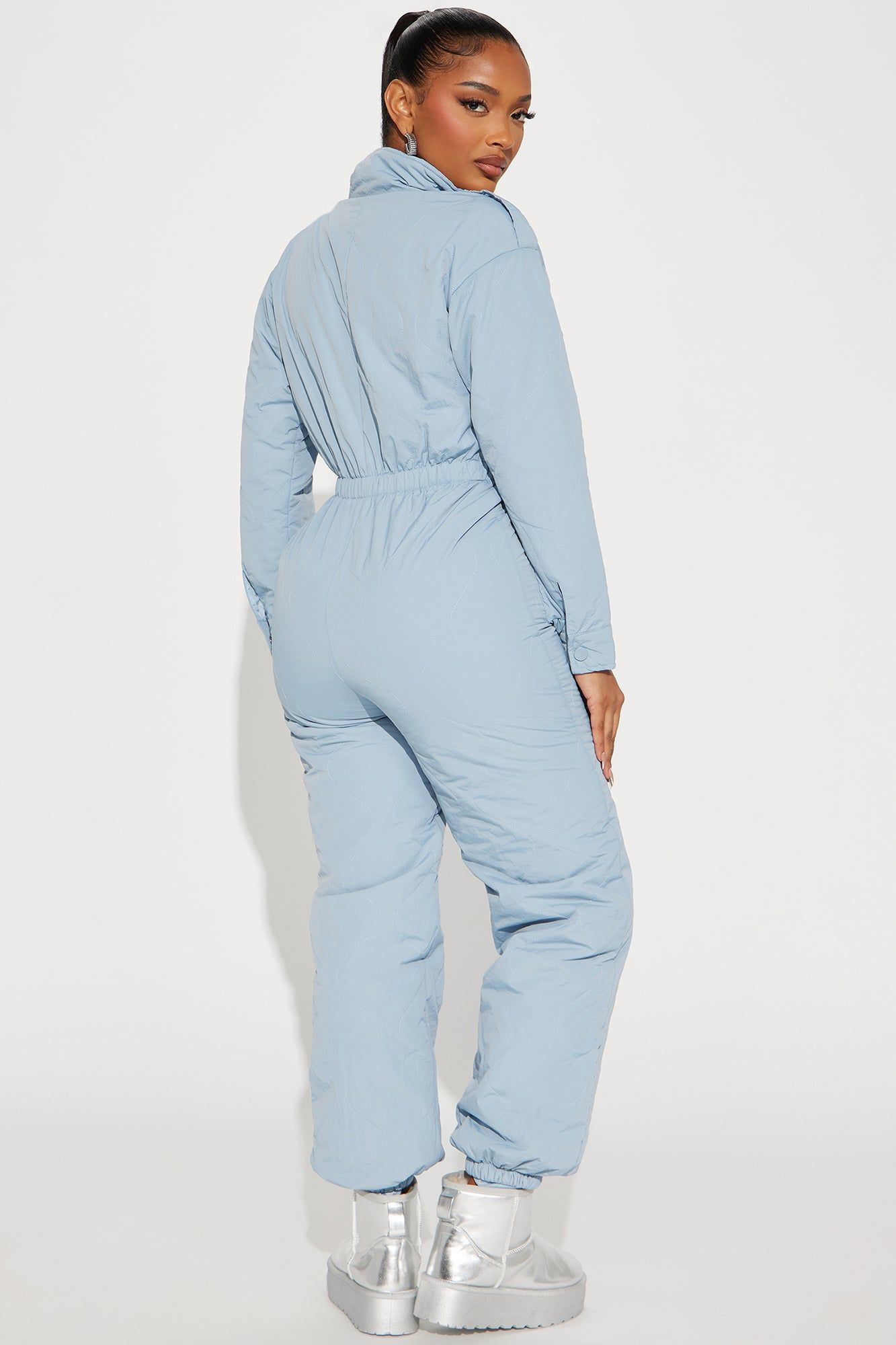 Wrightwood Puffer Jumpsuit - Slate Blue sold by Fashion Nova product image thumbnail 3