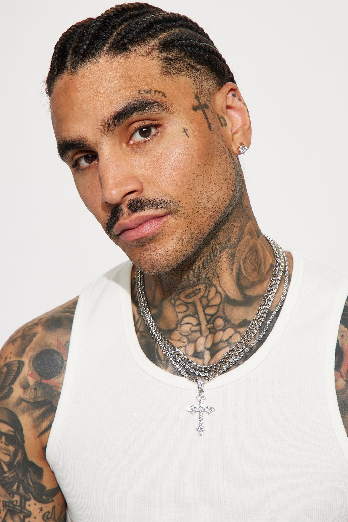 Cross On Me 3 Piece Chain Necklace - Silver sold by Fashion Nova product image thumbnail 2