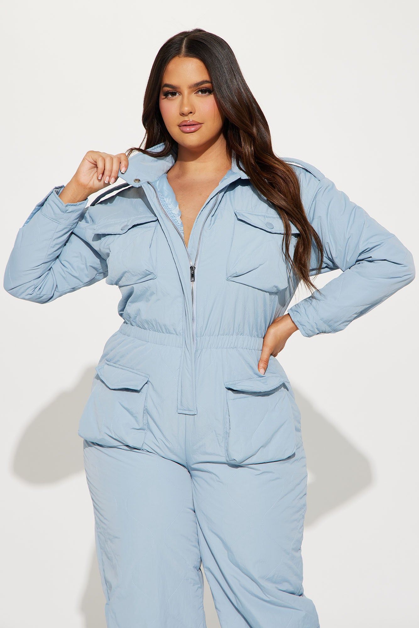 Wrightwood Puffer Jumpsuit - Slate Blue sold by Fashion Nova product image thumbnail 5