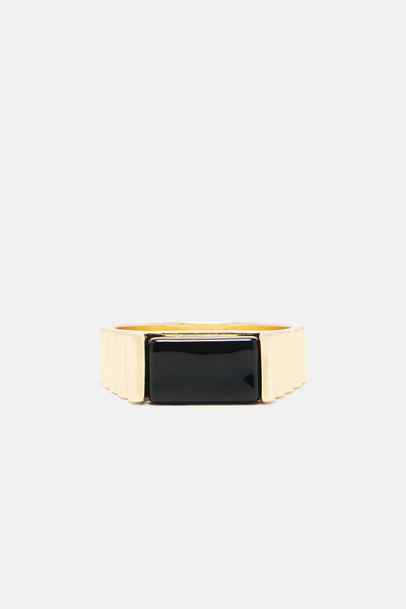 Big O Onyx Stone Ring - Gold/Black sold by Fashion Nova product image thumbnail 3