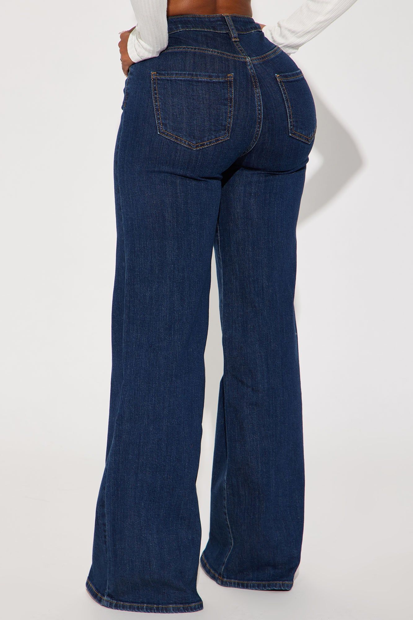 Chasing Thrills Stretch Wide Leg Jeans - Dark Wash sold by Fashion Nova product image thumbnail 3