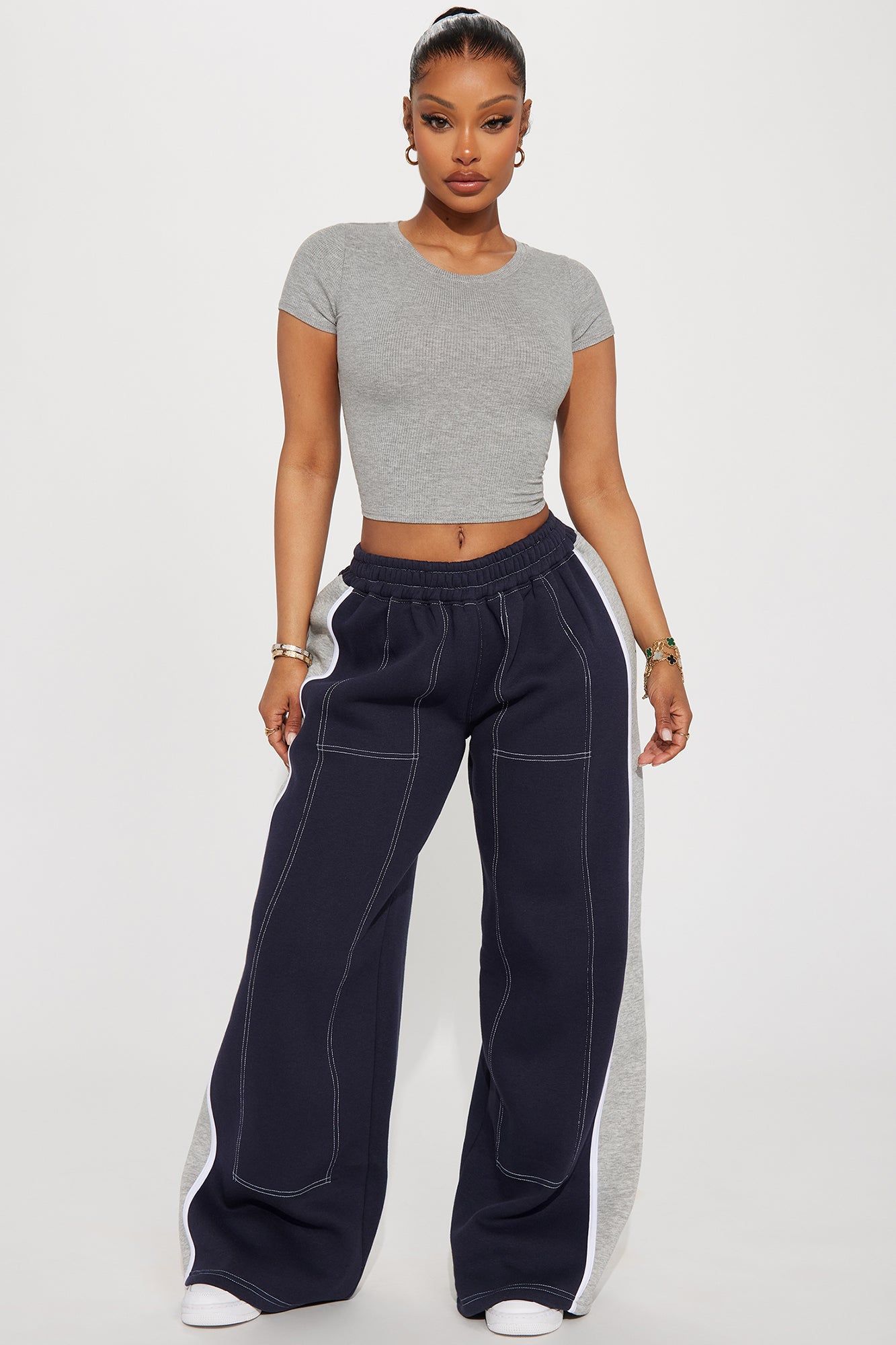 Aria Ribbed Short Sleeve Tee - Heather Grey sold by Fashion Nova product image thumbnail 2