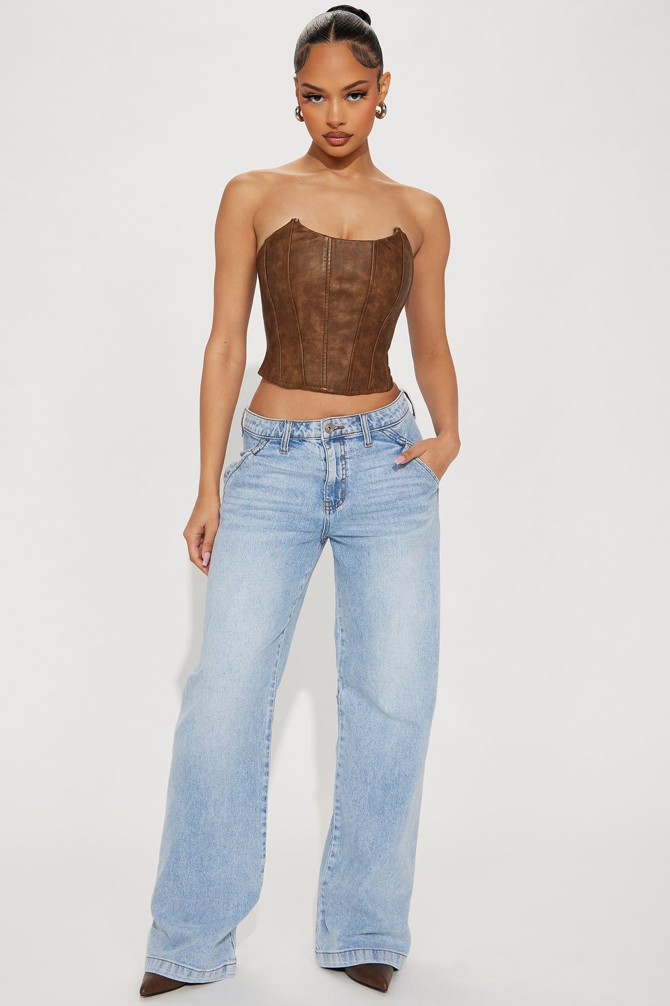 Let's Get It Straight Leg Jeans - Light Wash sold by Fashion Nova