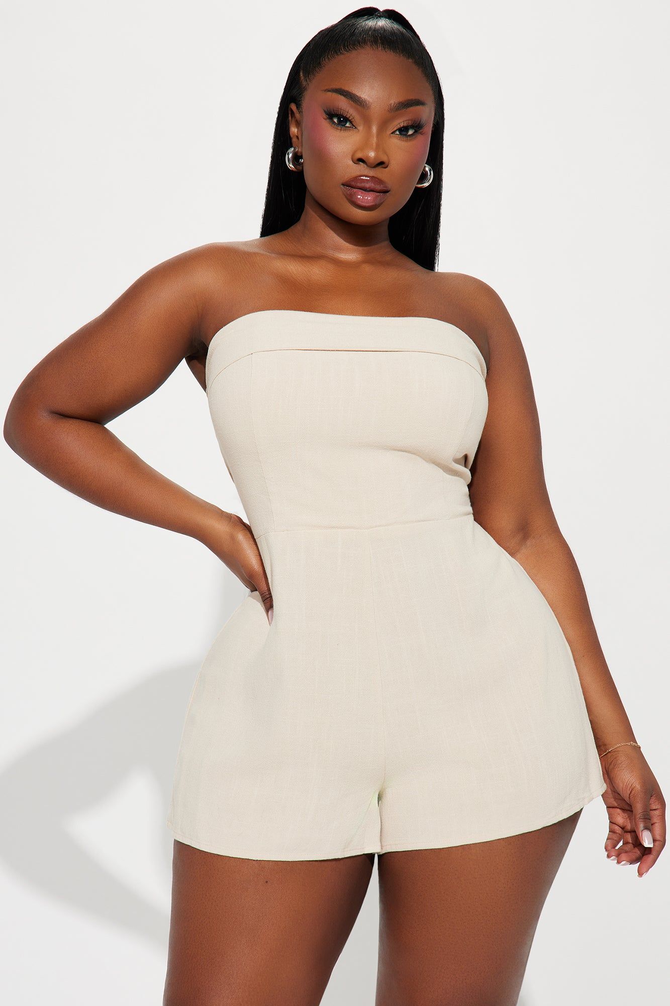 In The Clear Romper Set - Cream sold by Fashion Nova product image thumbnail 4