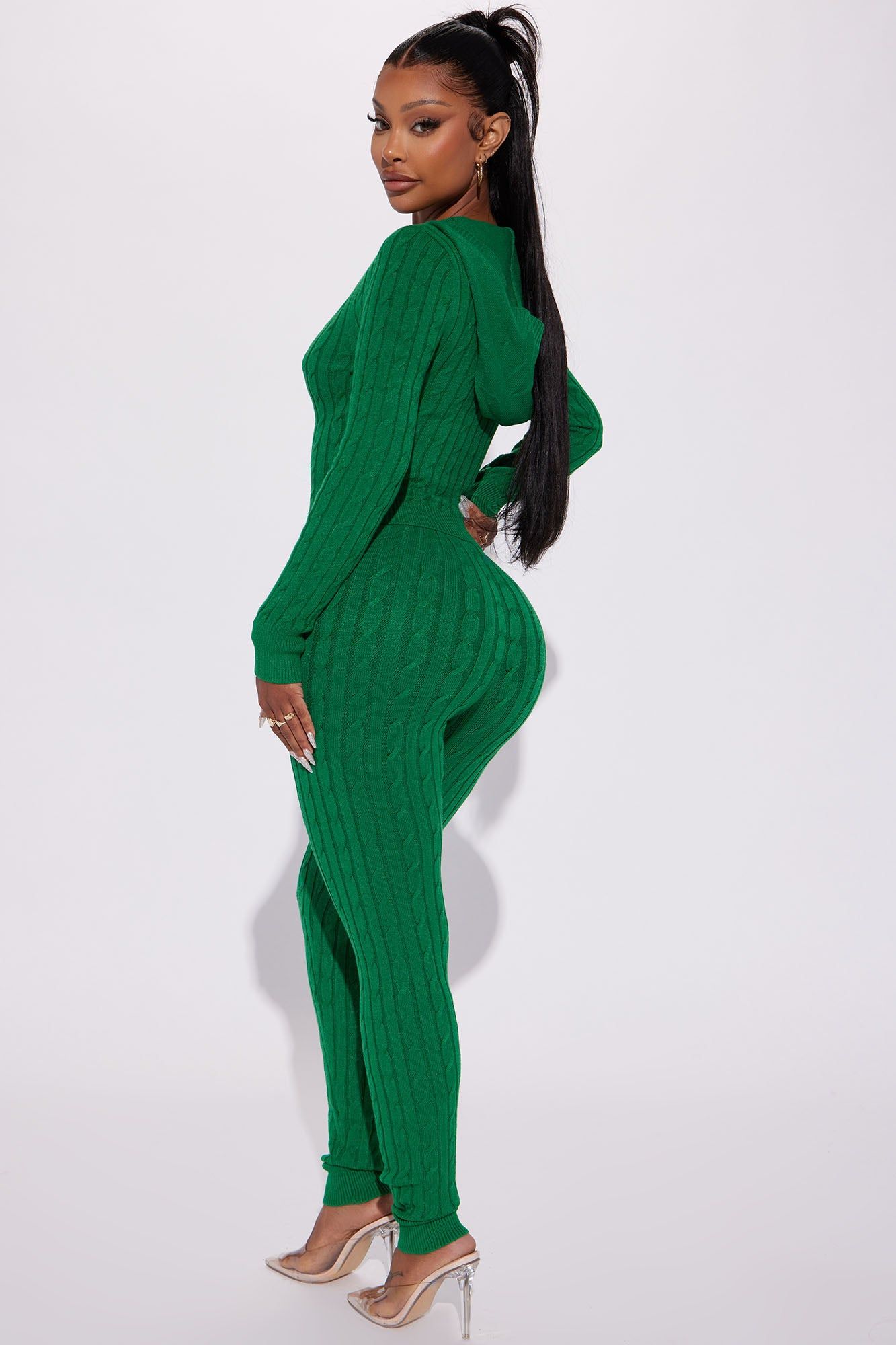 Rylee Sweater Legging Set - Kelly Green sold by Fashion Nova product image thumbnail 3
