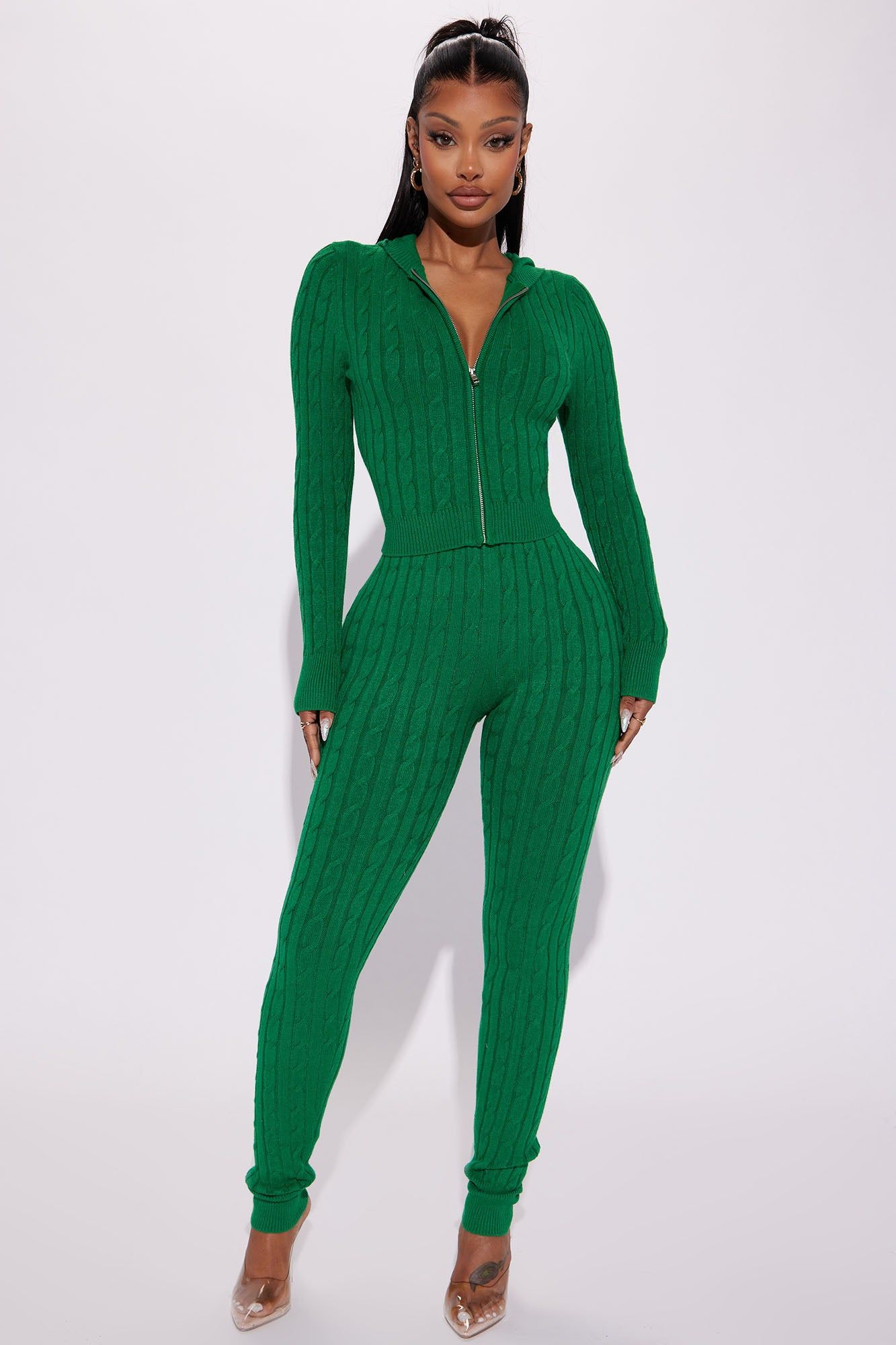Rylee Sweater Legging Set - Kelly Green sold by Fashion Nova