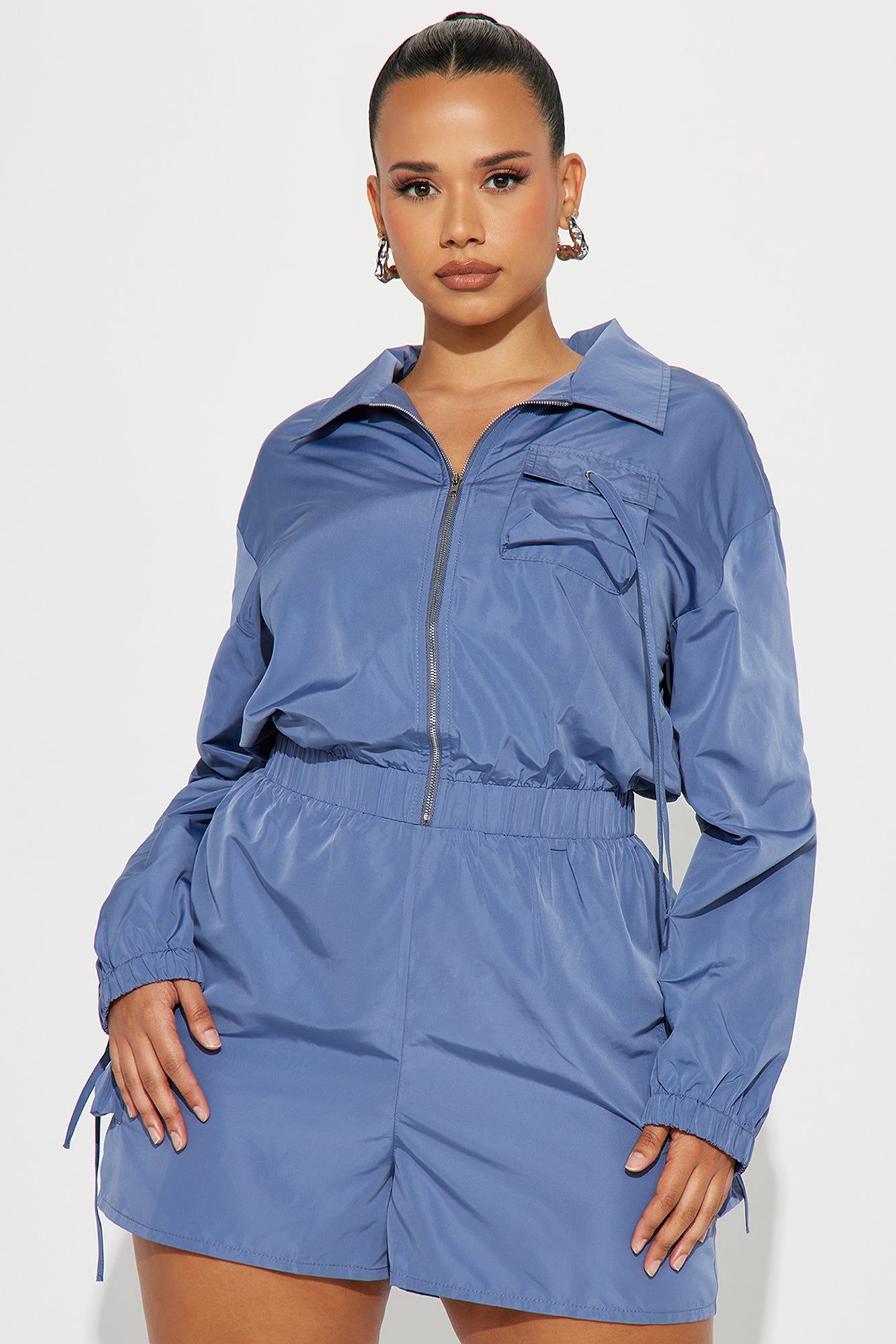 Admire Me Romper - Slate Blue sold by Fashion Nova product image thumbnail 4