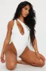 Sophie Asymmetrical 1 Piece Swimsuit - White sold by Fashion Nova