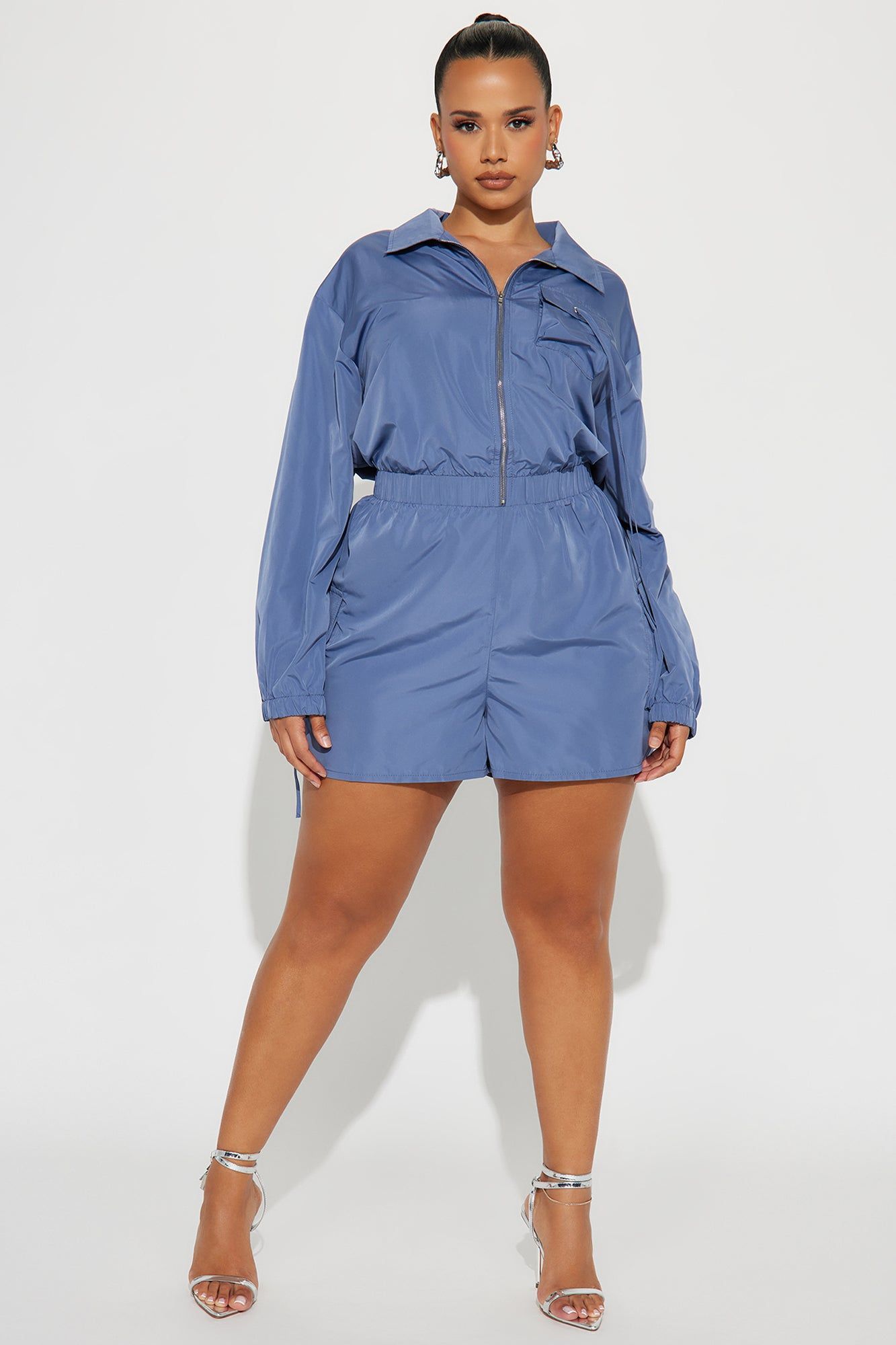 Admire Me Romper - Slate Blue sold by Fashion Nova product image thumbnail 5
