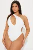 Sophie Asymmetrical 1 Piece Swimsuit - White sold by Fashion Nova