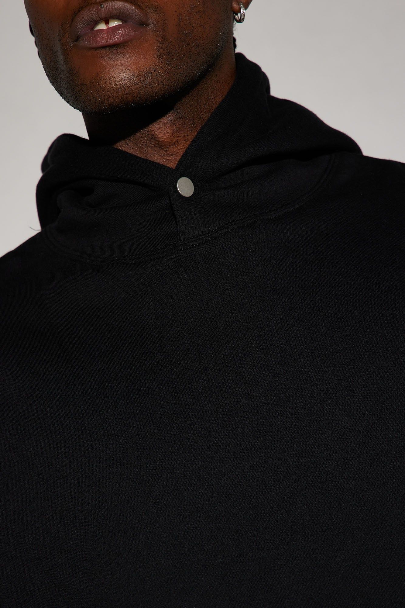 Tyson Hoodie With Snap Button - Black sold by Fashion Nova product image thumbnail 4