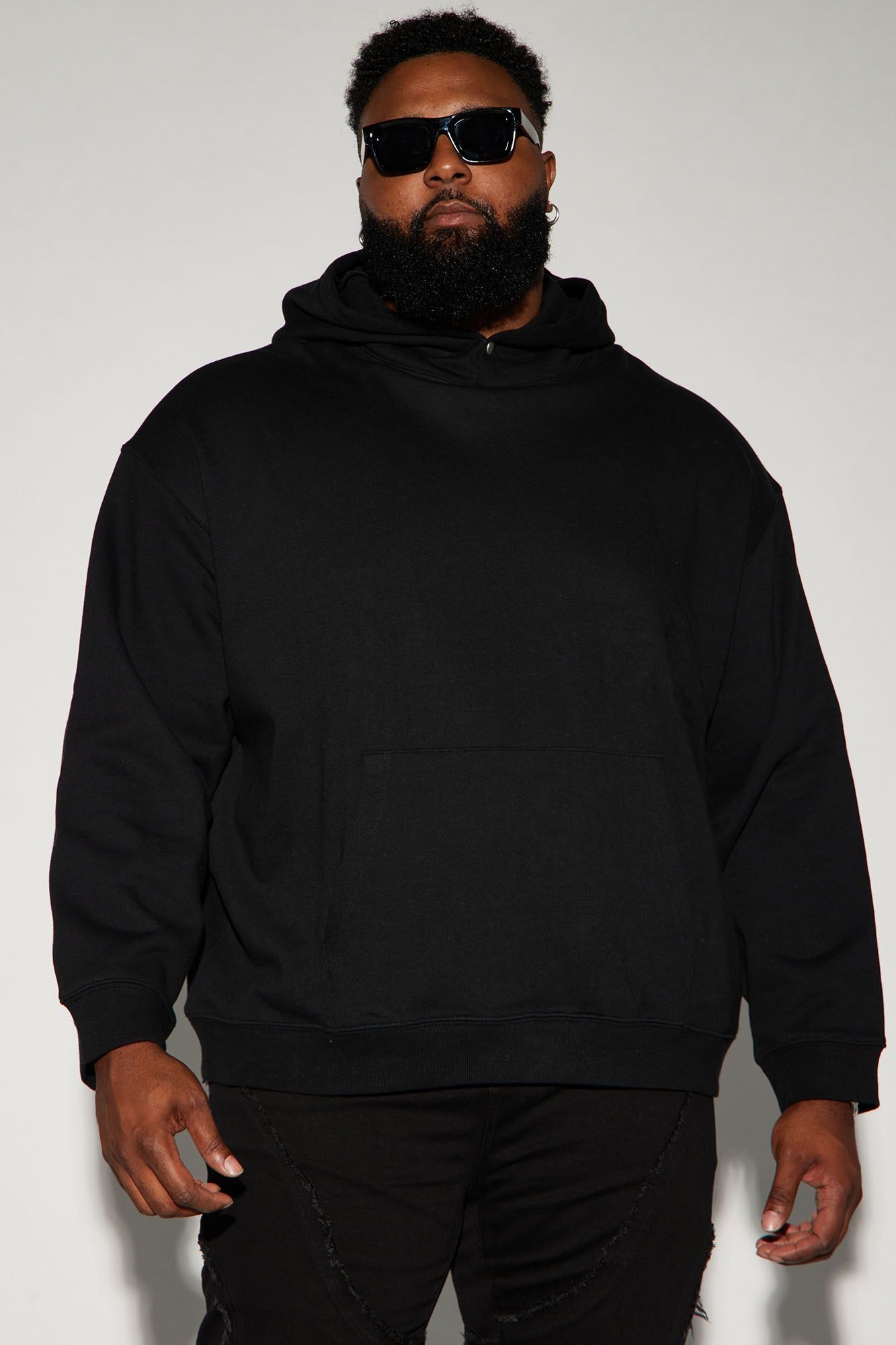 Tyson Hoodie With Snap Button - Black sold by Fashion Nova product image thumbnail 3