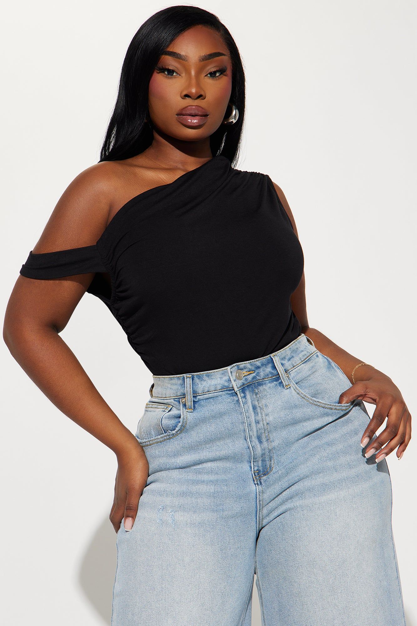 Bianca One Shoulder Top - Black sold by Fashion Nova product image thumbnail 4