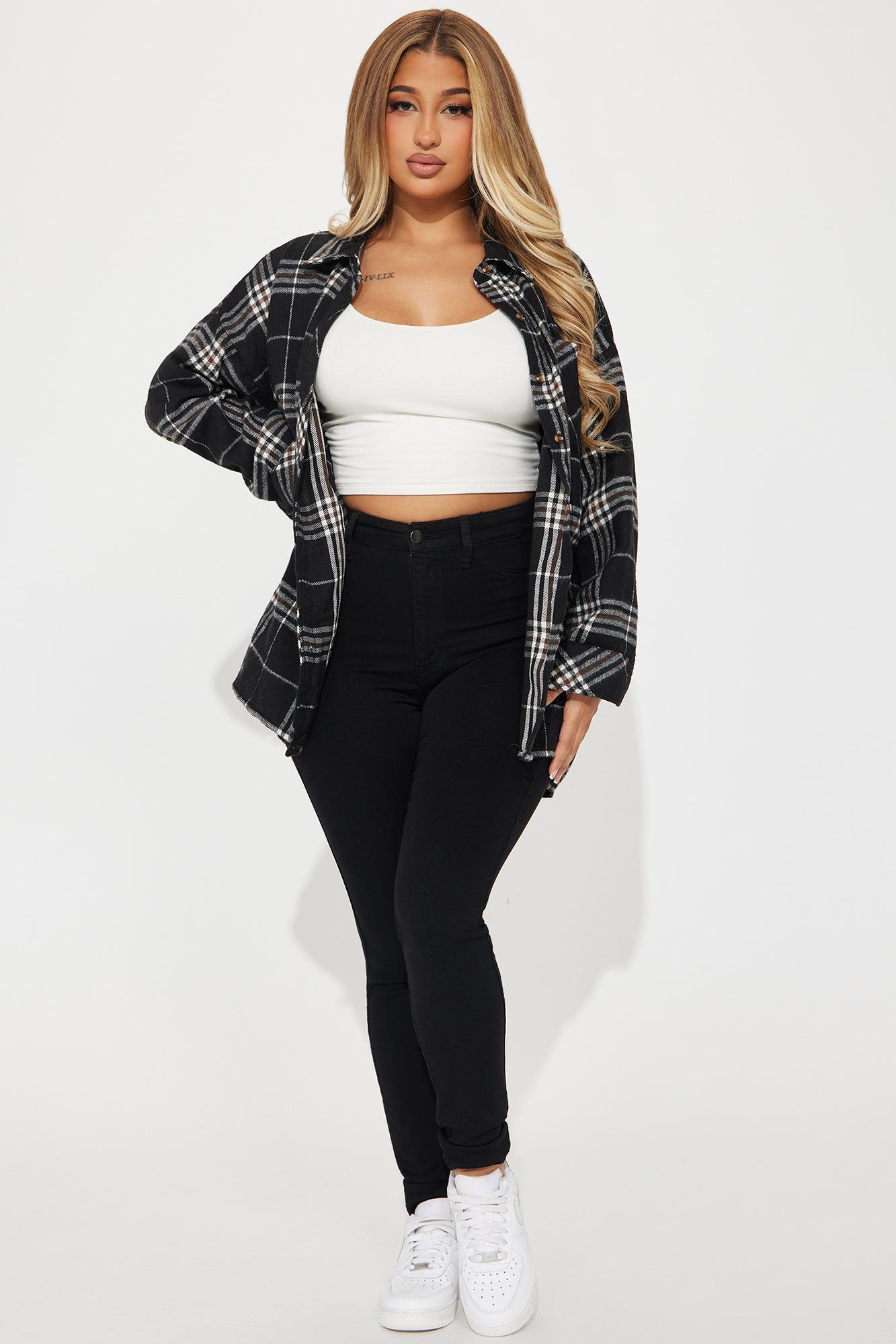 Perrie Plaid Shirt - Black/combo sold by Fashion Nova product image thumbnail 2