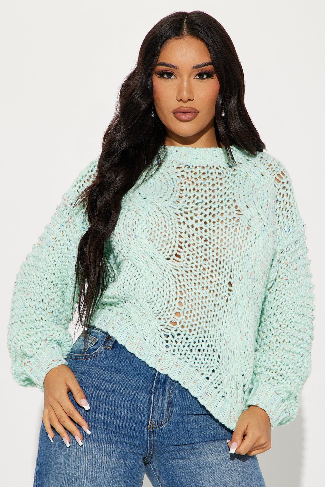 Ice Cream Dream Sweater - Mint sold by Fashion Nova