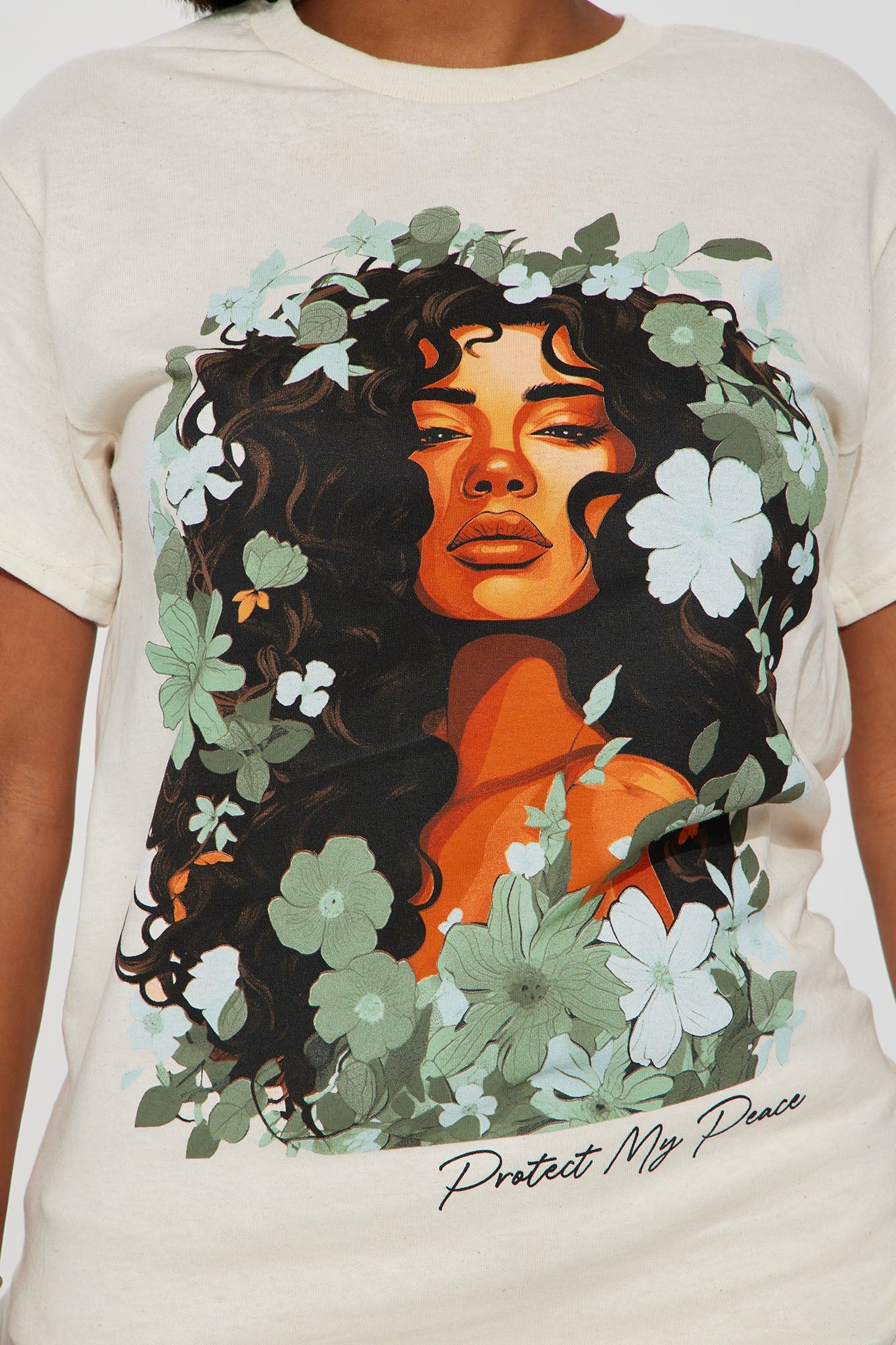 Protect My Peace Graphic Tee - Natural/Combo sold by Fashion Nova product image thumbnail 3