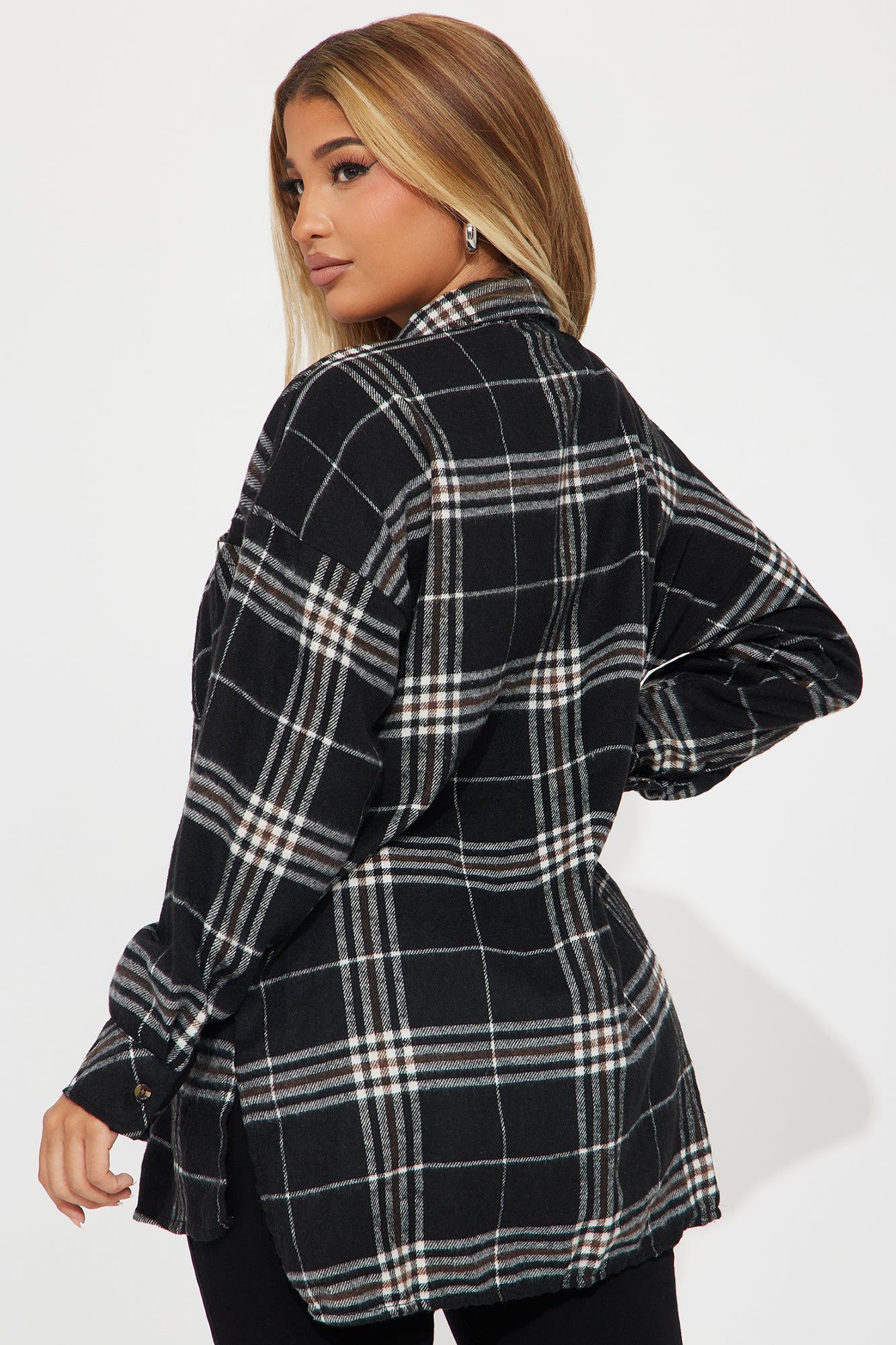 Perrie Plaid Shirt - Black/combo sold by Fashion Nova product image thumbnail 3