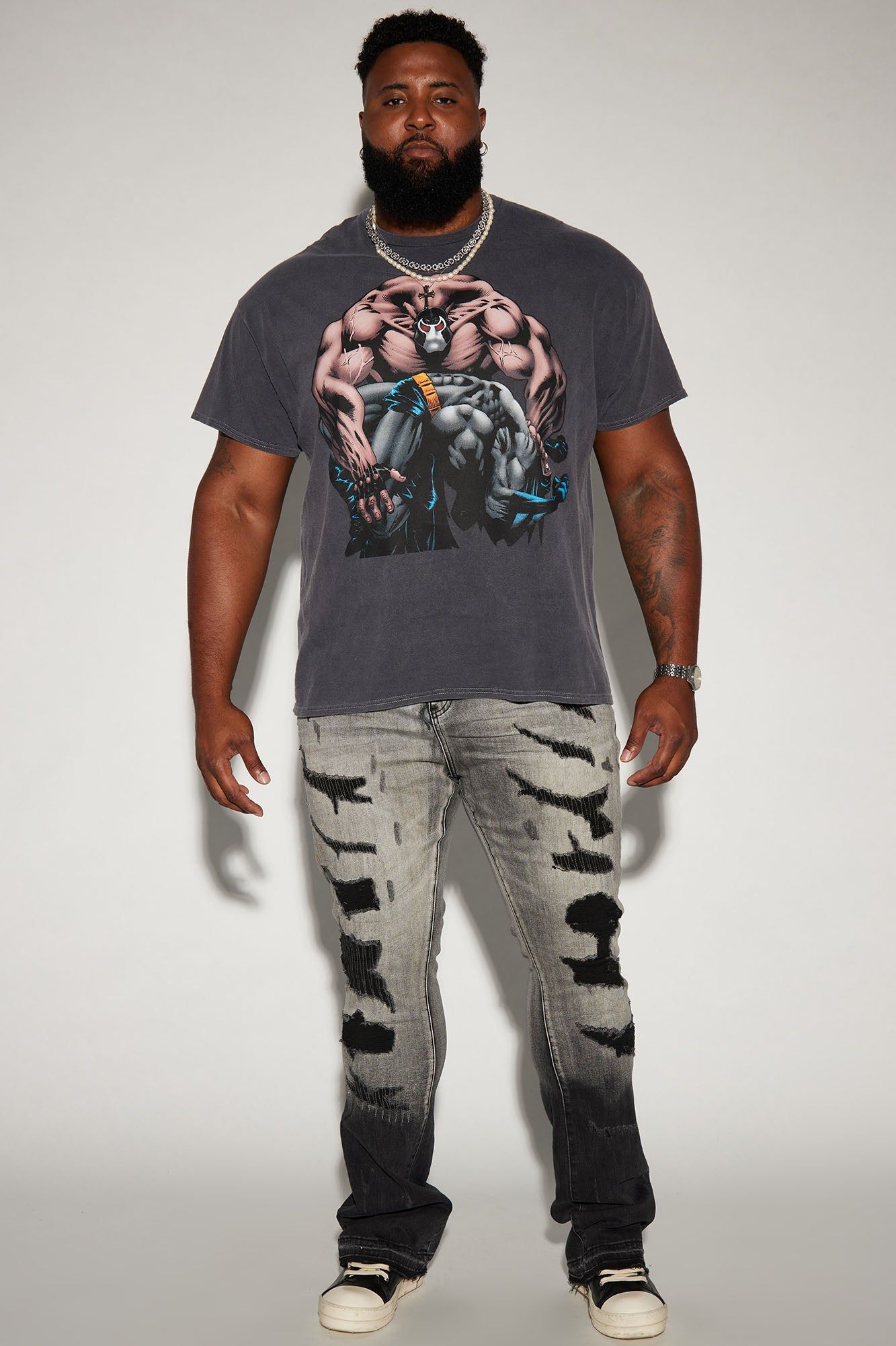 Batman Vs Bane Short Sleeve Tee - Black sold by Fashion Nova product image thumbnail 6