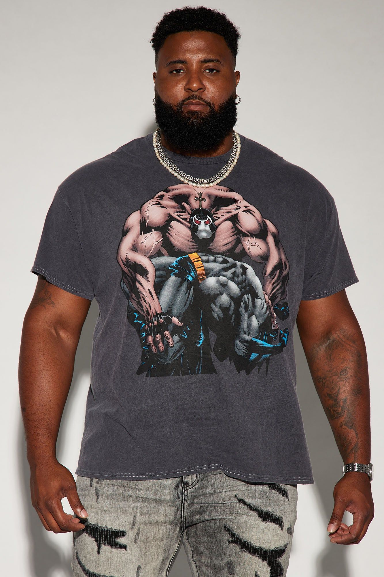 Batman Vs Bane Short Sleeve Tee - Black sold by Fashion Nova product image thumbnail 3