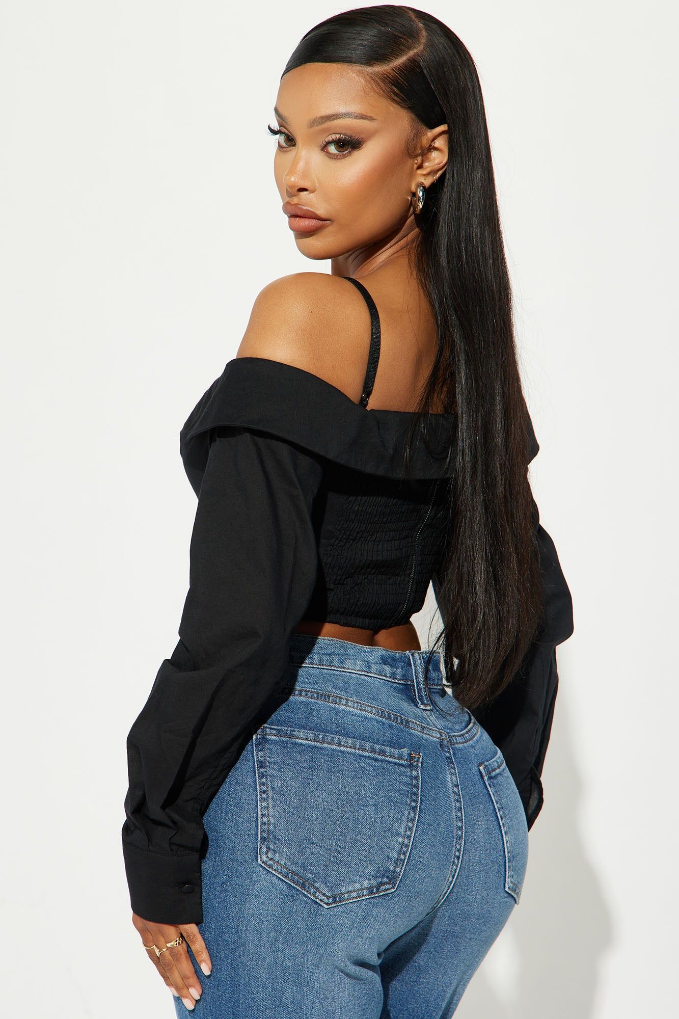 Meredith Poplin Corset Top - Black sold by Fashion Nova product image thumbnail 3