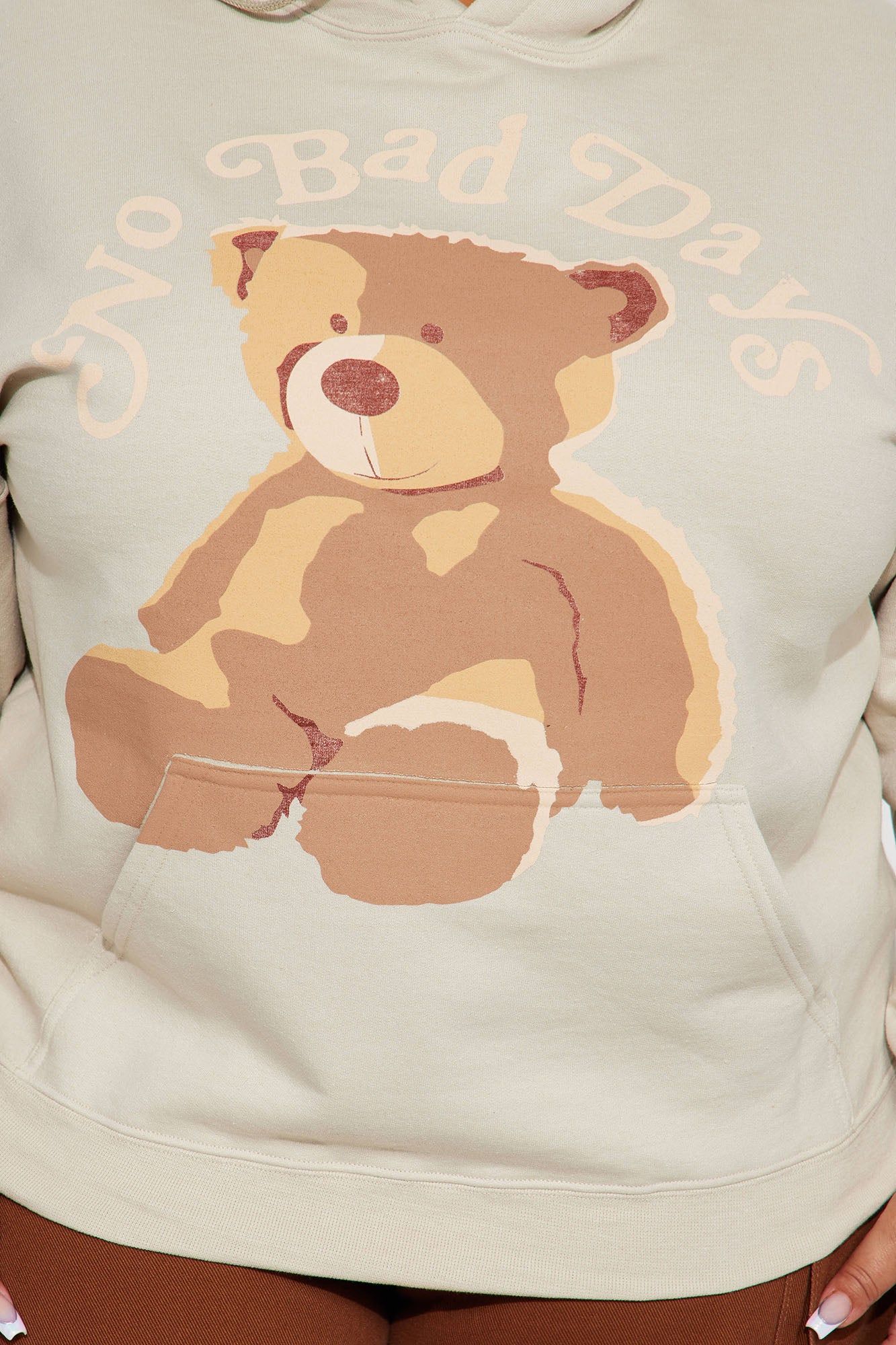 No Bad Days Teddy Bear Hoodie - Taupe sold by Fashion Nova product image thumbnail 7