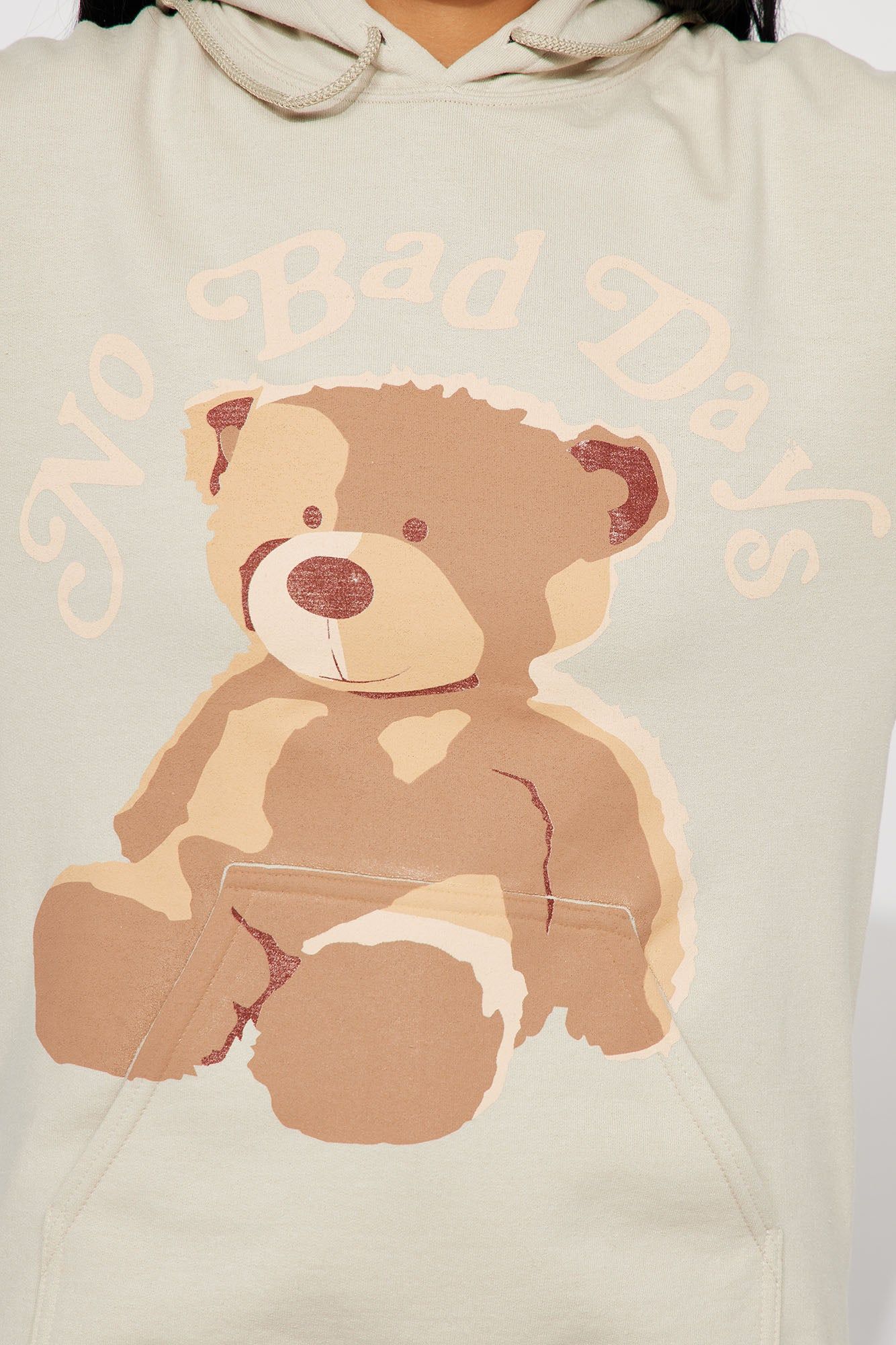 No Bad Days Teddy Bear Hoodie - Taupe sold by Fashion Nova product image thumbnail 3