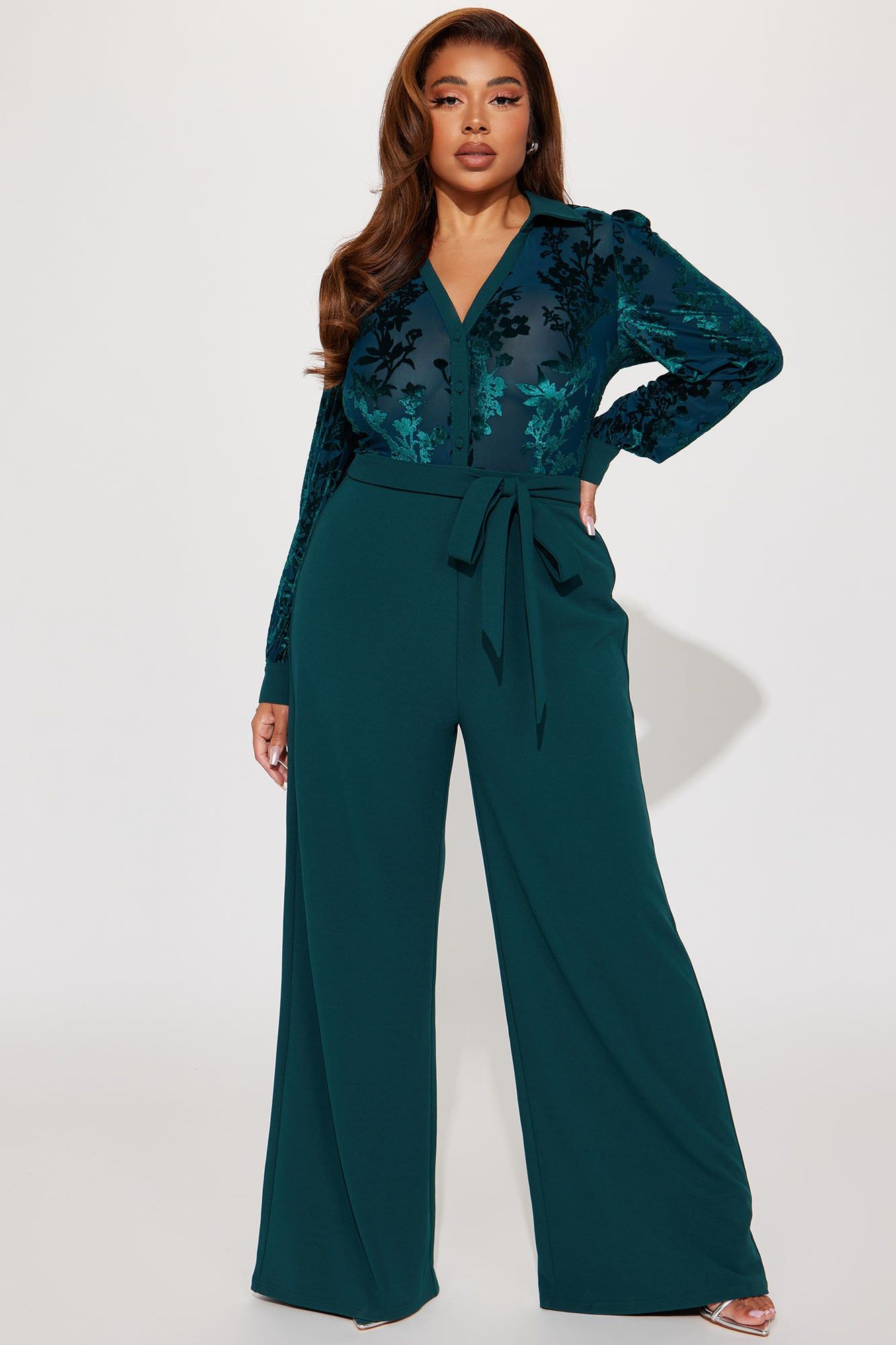 Outside The Office Jumpsuit - Emerald sold by Fashion Nova product image thumbnail 4