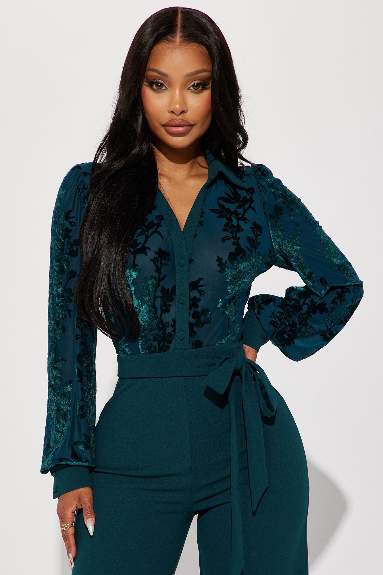 Outside The Office Jumpsuit - Emerald sold by Fashion Nova product image thumbnail 2