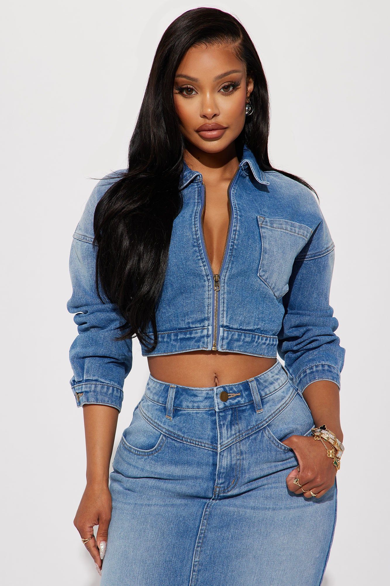 New Mood Denim Skirt Set - Medium Wash sold by Fashion Nova product image thumbnail 2