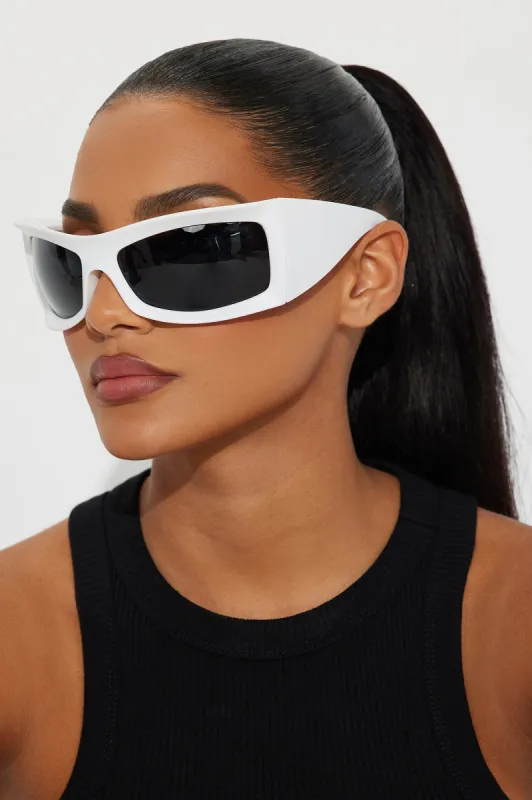 Then You Gave Me That Look Sunglasses - White sold by Fashion Nova