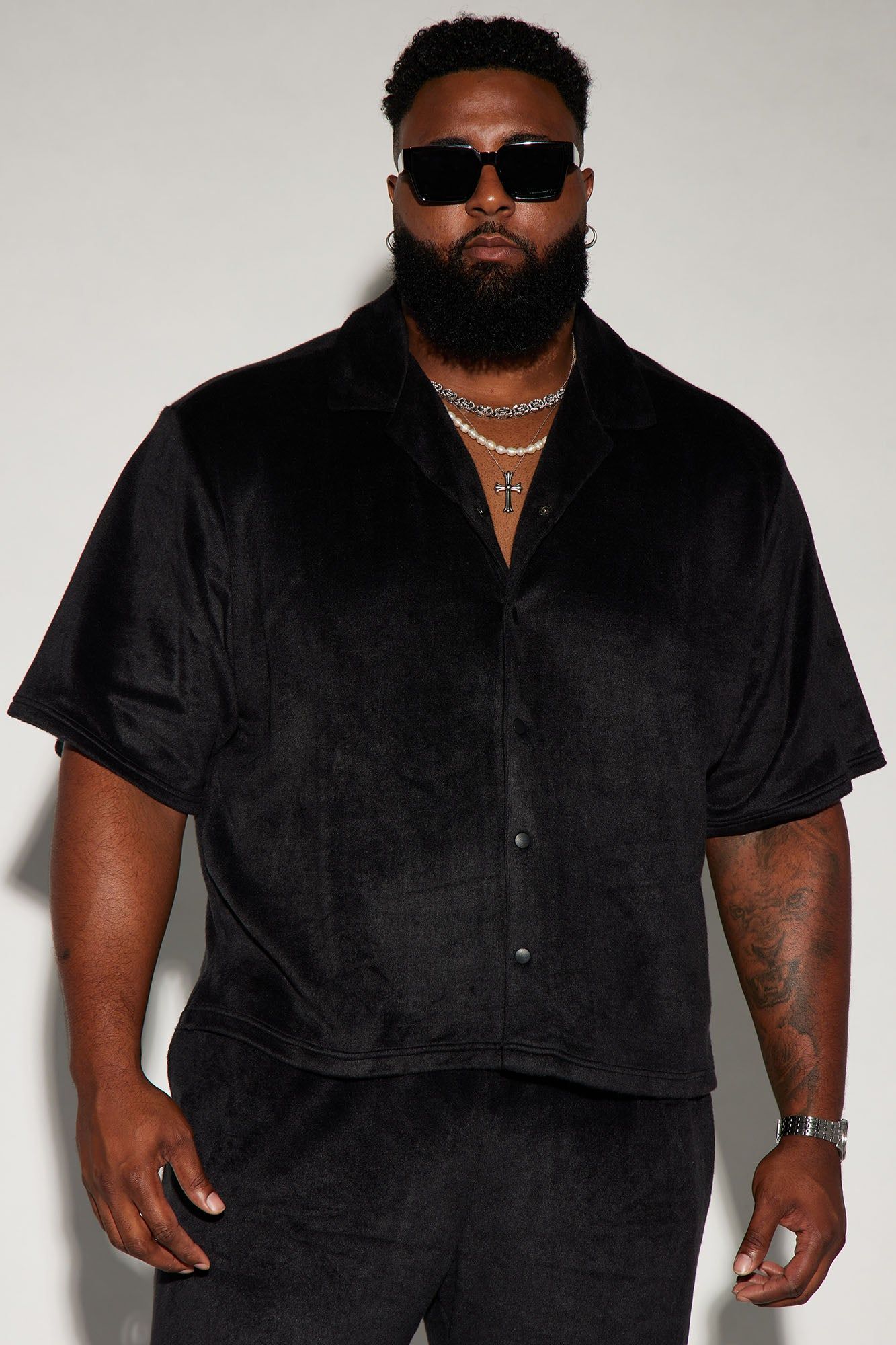 Feel The Mood Button Up Shirt - Black sold by Fashion Nova product image thumbnail 4