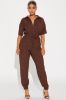 Talk It Up Jumpsuit  - Chocolate sold by Fashion Nova