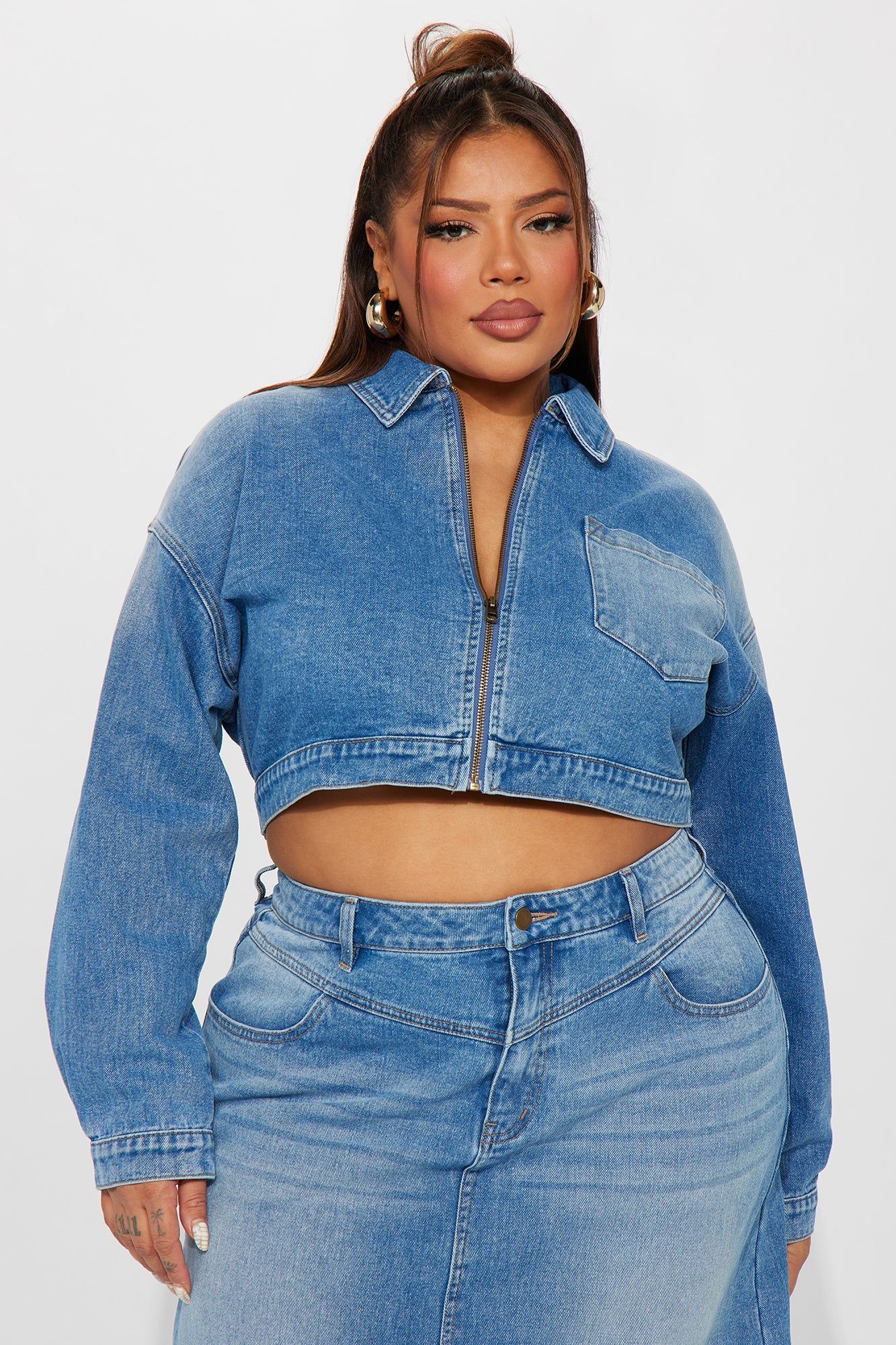 New Mood Denim Skirt Set - Medium Wash sold by Fashion Nova product image thumbnail 5