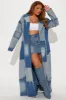 Don't Talk Loud Denim Trench Coat - Vintage Wash sold by Fashion Nova